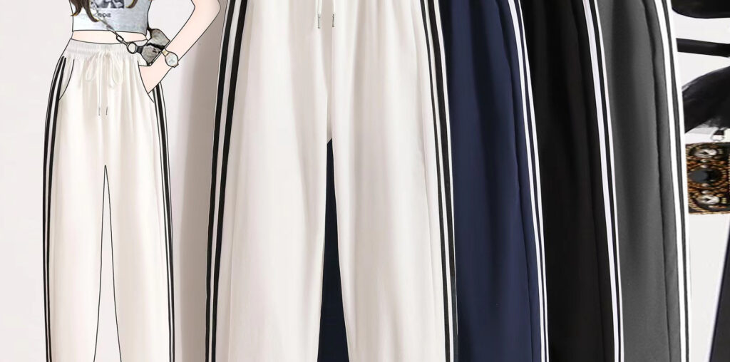 哈伦裤 9分：时尚舒适撞色高腰宽松型裤款，让您轻松展现个性！Harem pants 9 minutes: Fashionable, comfortable, color clash, high-waisted, loose-fit style, allowing you to easily showcase your personality!