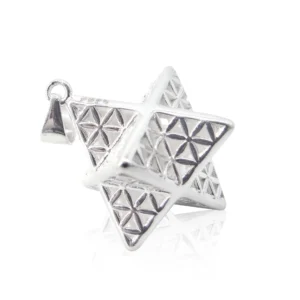 超光立体生命之花梅尔卡巴925纯银坠饰(六芒星)