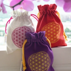 超光生命之花纯棉束口袋/布包/布袋(单件)(请选择颜色：红/紫/白)