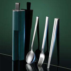 316健康餐具：品质保障，让您的用餐更安心，不锈钢套装，享受健康用餐体验。316 Healthy Tableware: Quality Assurance for Your Dining Pleasure, Stainless Steel Set, Enjoy Healthy Dining Experience