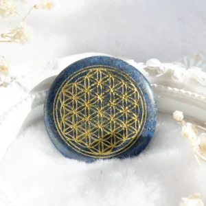 超光生命之花碟形水晶3cm - 青金石(矿石脉轮珠)