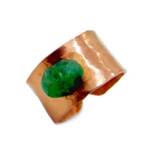 超光纯红铜祖母绿女神戒指(戒围可调)(紫铜)