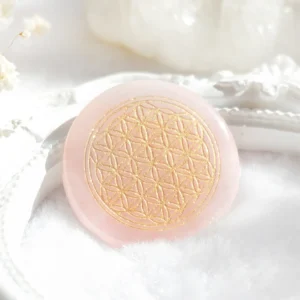 超光生命之花碟形水晶3cm - 粉晶(矿石脉轮珠)