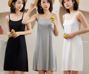 95%莫代尔吊带裙，修身显瘦优雅百搭