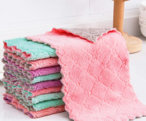 30x30cm厨房清洁抹布，双层加厚吸水性强